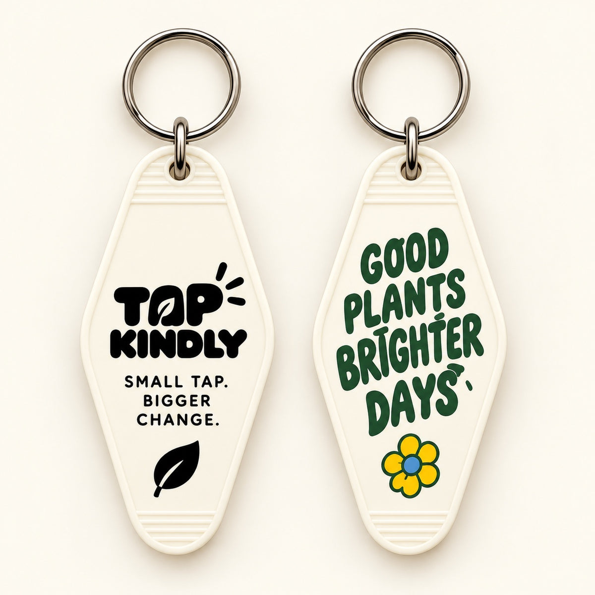 Ivory · Good plants fob, front and back