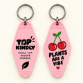 Pink · Plants are a vibe fob, front and back